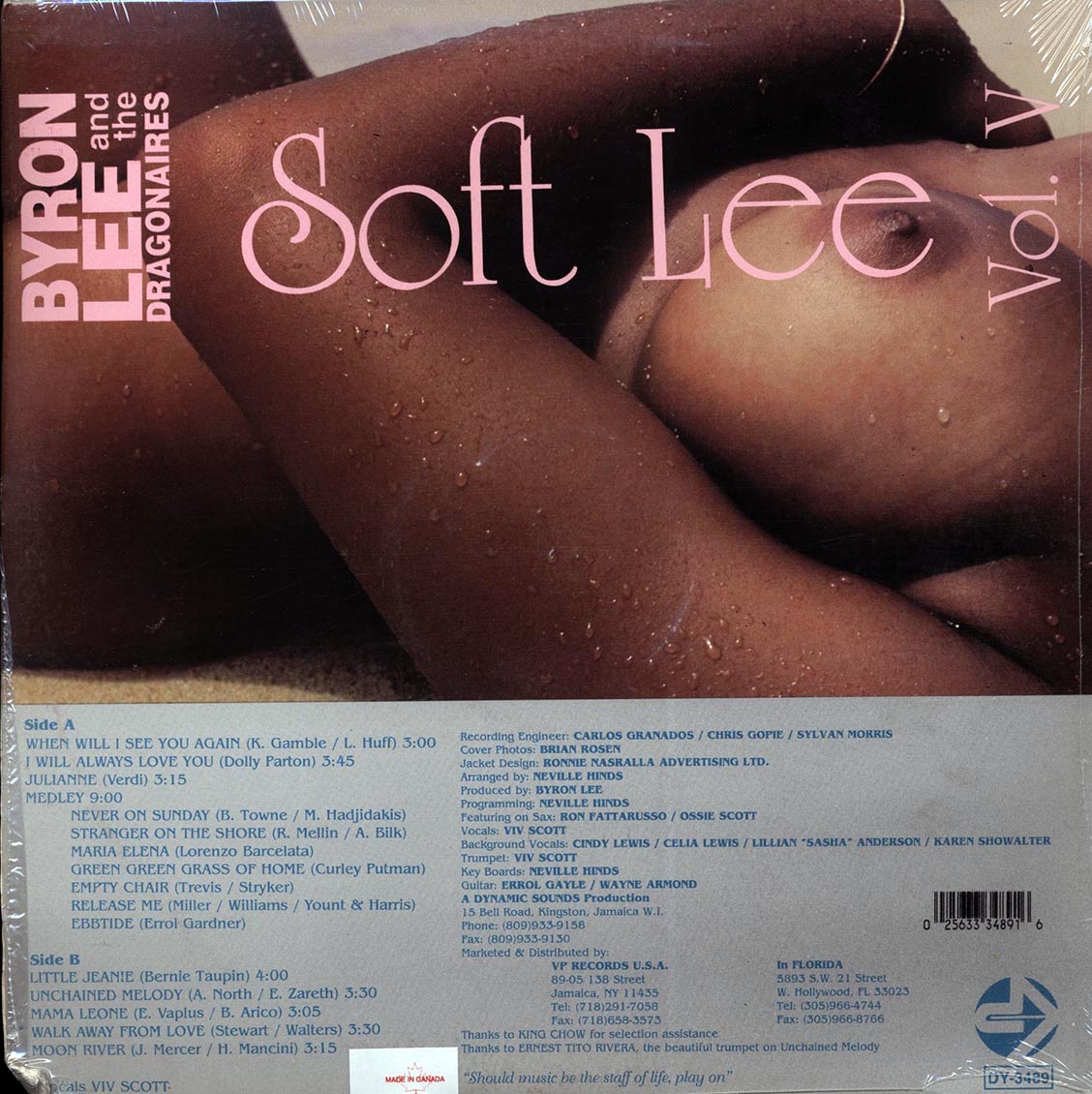 Byron Lee & The Dragonaires - Soft Lee Volume 5 Vinyl Record