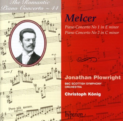 the album cover for H. Melcer - Piano Concertos Nos 1 & 2: Romantic Piano Cto 44