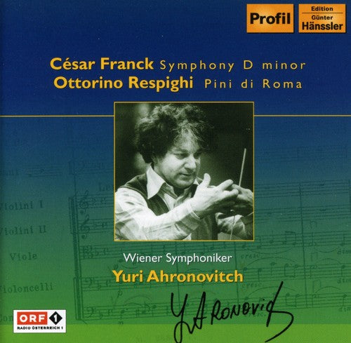 the album cover for Yuri Ahronovitch - Symphony in D minor / Pine of Rome