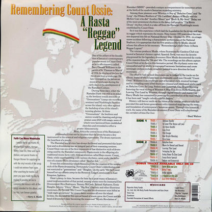 Count Ossie - Remembering Count Ossie: A Rasta Reggae Legend (1996 FIRST PRESS) (orig. press) (green vinyl) Vinyl Record