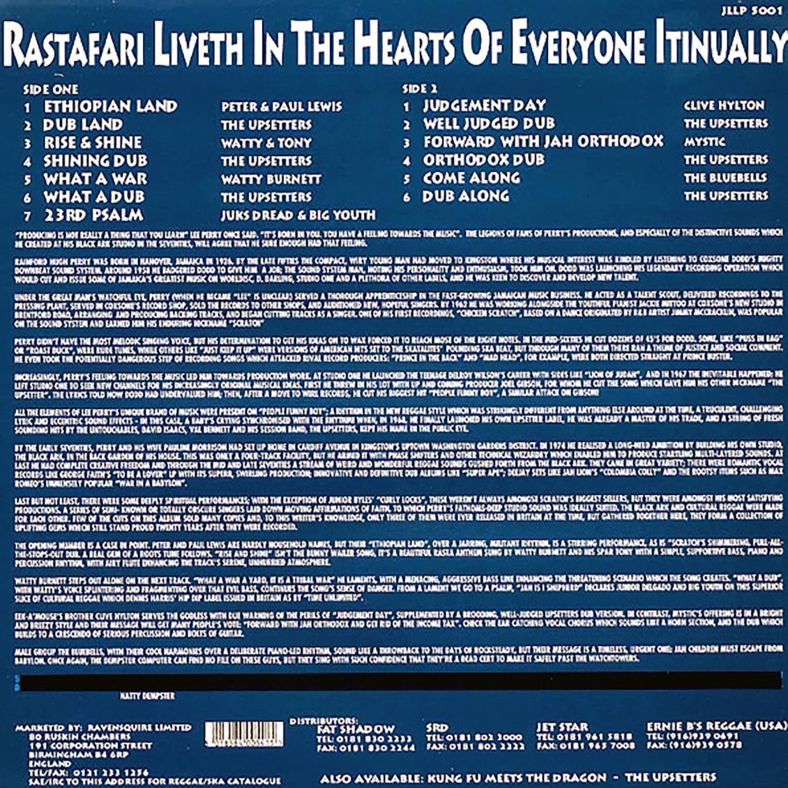 Lee Perry, Watty Burnett, Juks Dread, Etc. - Rastafari Liveth Itinually Vinyl Record