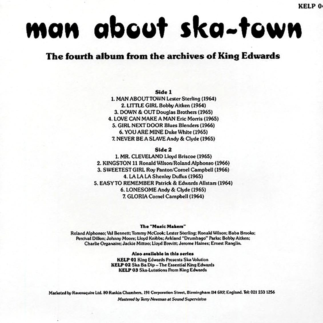 Skatalites, Lester Sterling, Bobby Aitken, Etc. - Man About Ska Town Vinyl Record