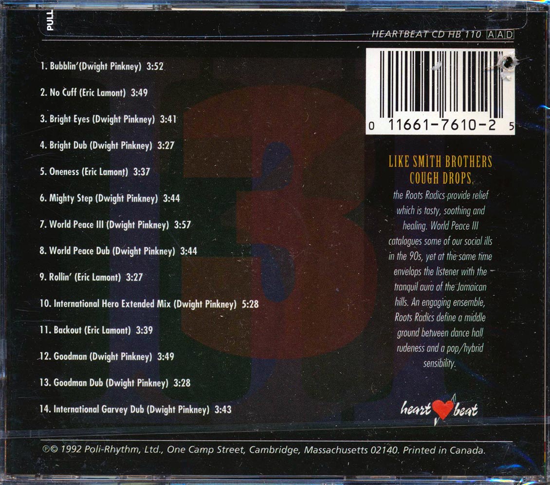 The Roots Radics - World Peace Three (marked/ltd stock) Music CD