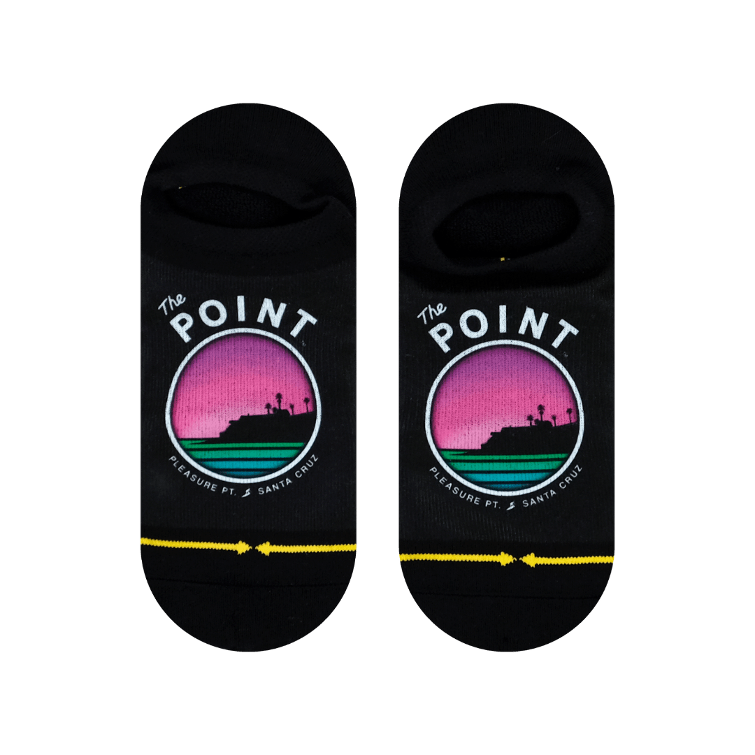 Slidertown The Point Pinkburst Adult No Show Socks