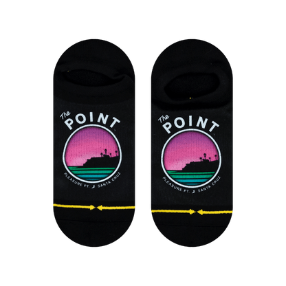 Slidertown The Point Pinkburst Adult No Show Socks