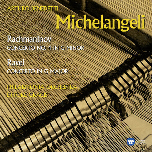 the album cover for Arturo Benedetti Michelangeli - Ravel & Rachmaninoff: Piano Concertos