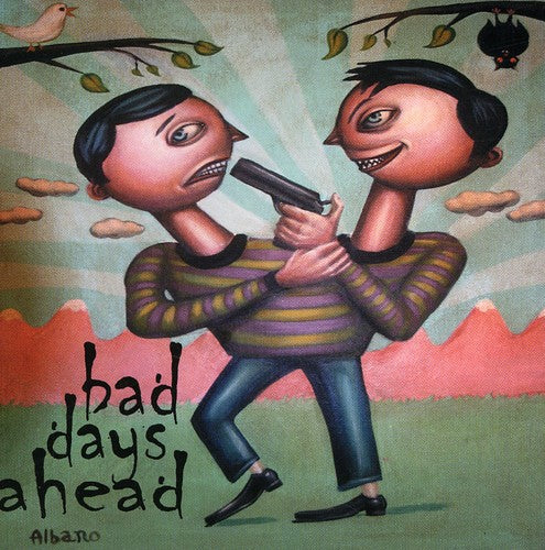 the album cover for Michael Dean Damron & Thee Loyal Bastards/Michael Dean Damron - Bad Days Ahead