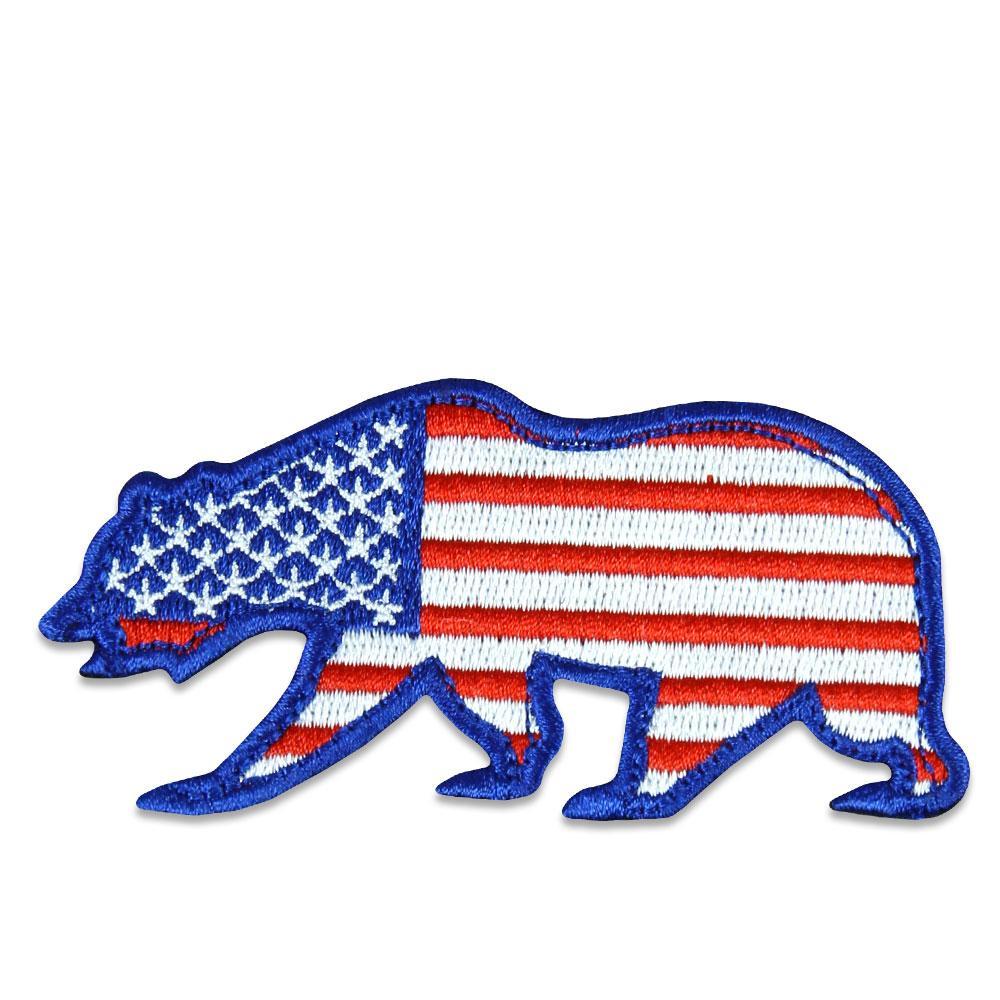 USA Flag Removable Bear Patch Grassroots California