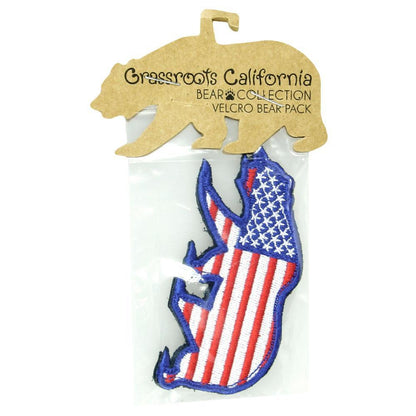 USA Flag Removable Bear Patch Grassroots California