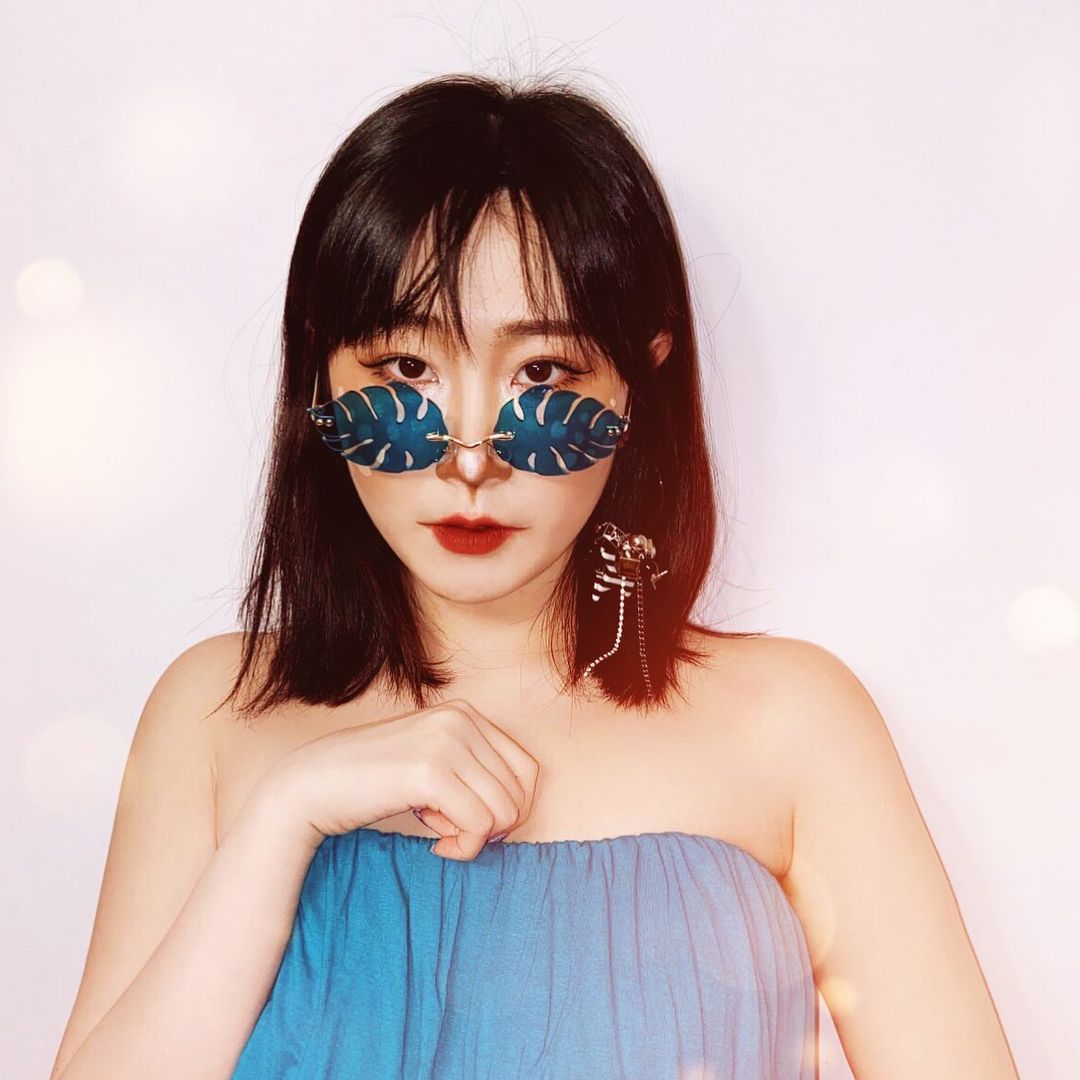 Tropical Palm Leaf Shape Cut-Out Rimless Color Tinted Leaves Sunglasses D075