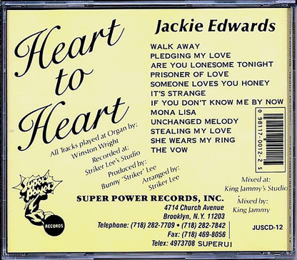 Jackie Edwards - Heart To Heart Music CD