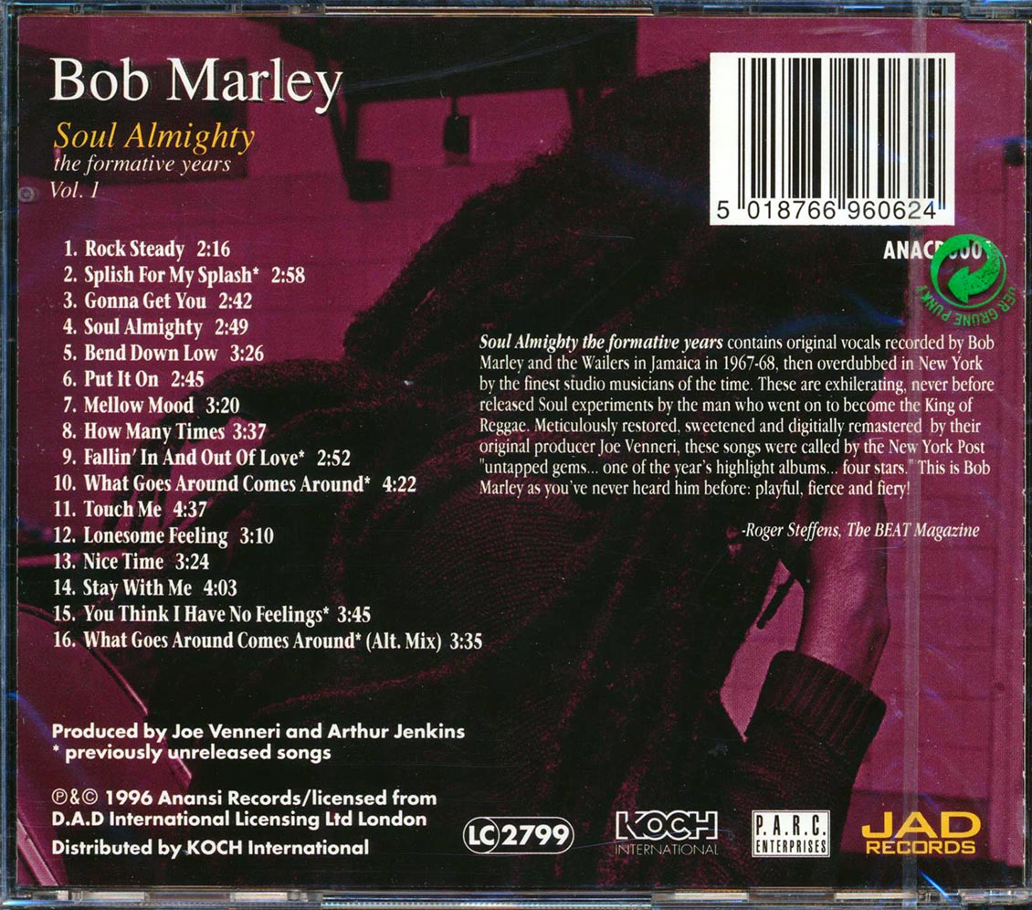 Bob Marley - Soul Almighty: The Formative Years Volume 1 (incl. large booklet) (remastered) Music CD