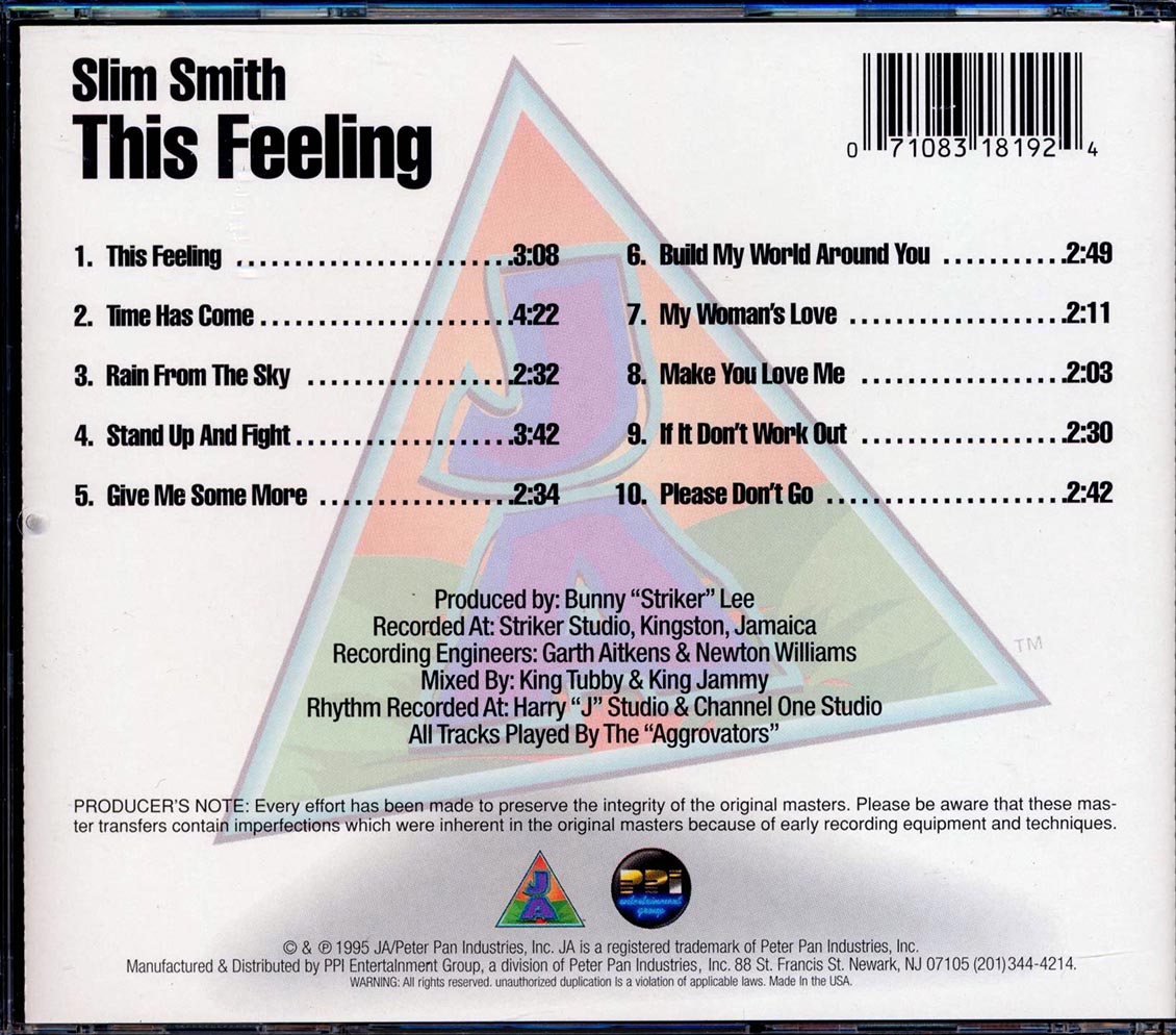 Slim Smith - This Feeling (marked/ltd stock) Music CD