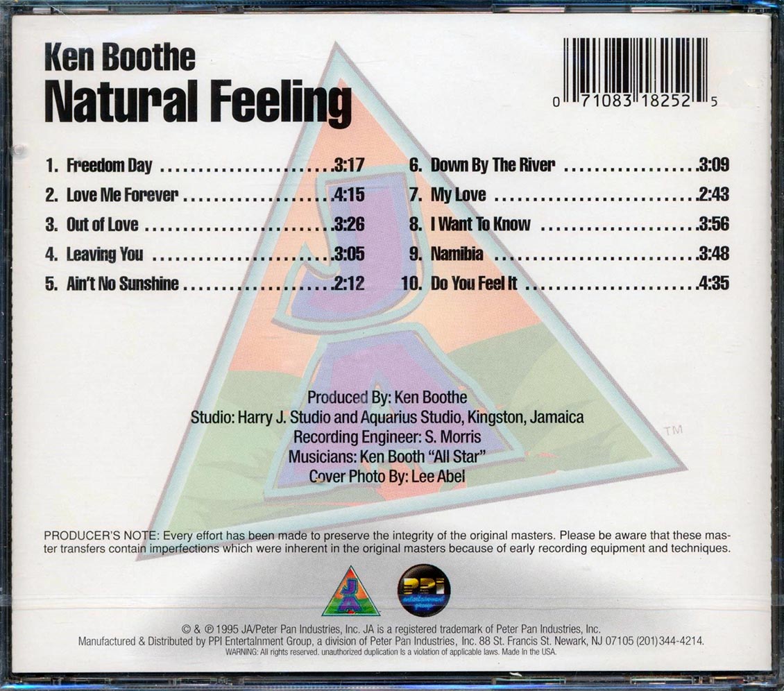 Ken Boothe - Natural Feeling Music CD