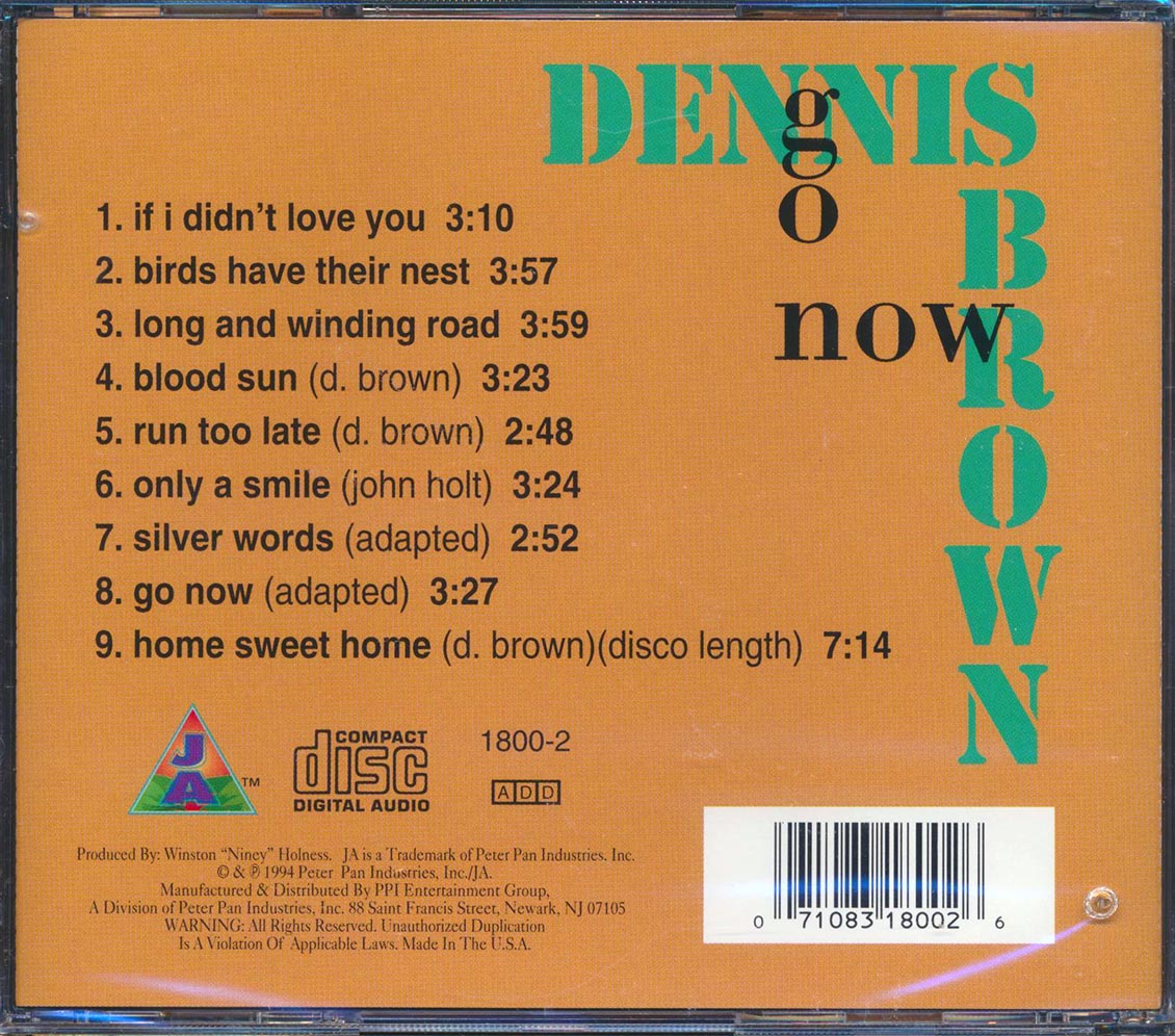 Dennis Brown - Go Now Music CD