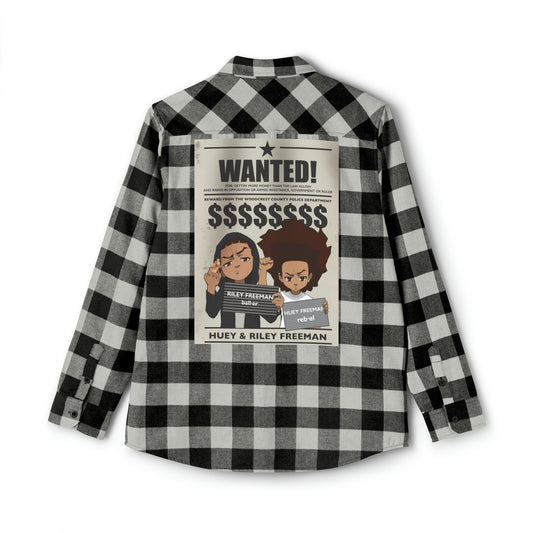 The Boondocks Freeman Brothers Wanted Grey / Black Flannel Shirt