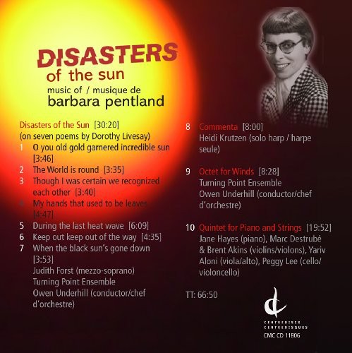 Pentland,barbara - Disasters Of The Sun - Music CD