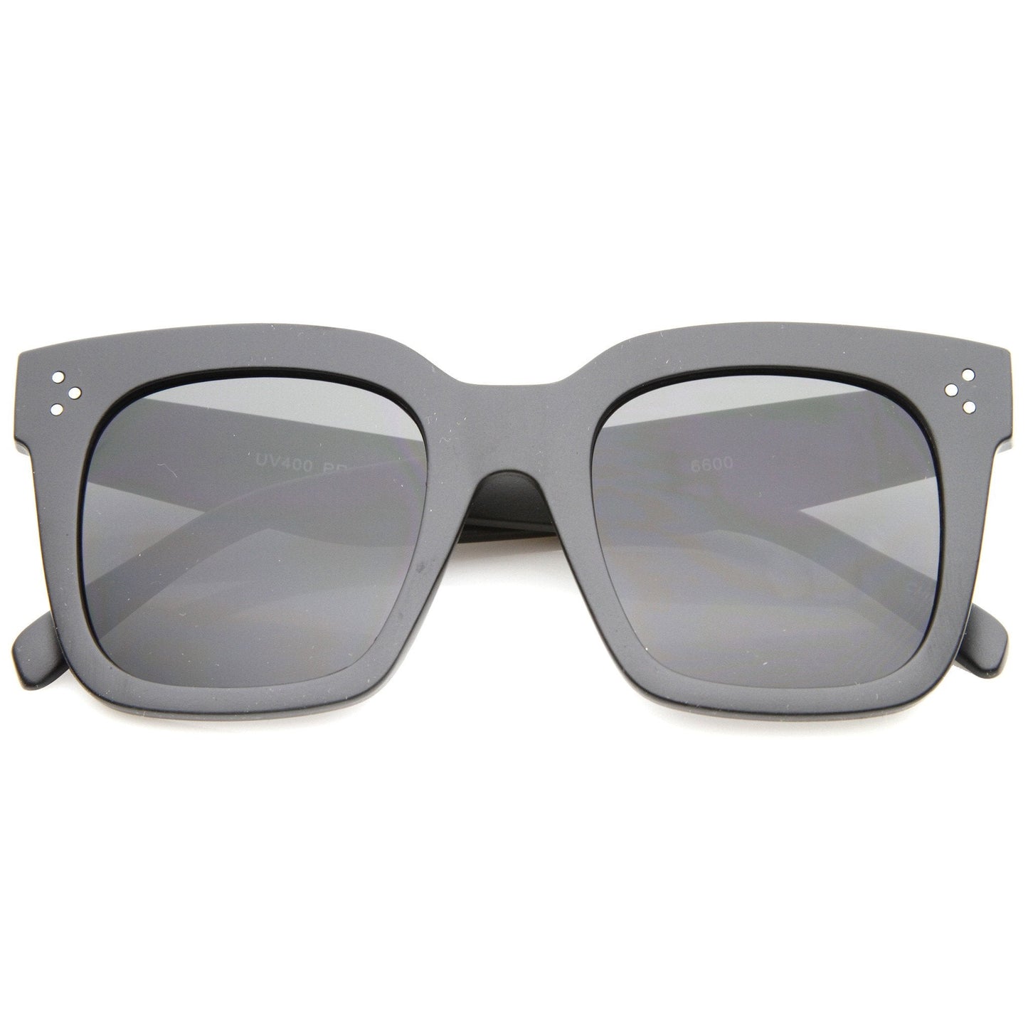 Bold Oversize Horned Rim Flat Lens Sunglasses A101