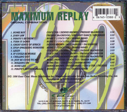 Home T, Cocoa Tea, Shabba Ranks, Etc. - Maximum Replay: Original Combinations Music CD
