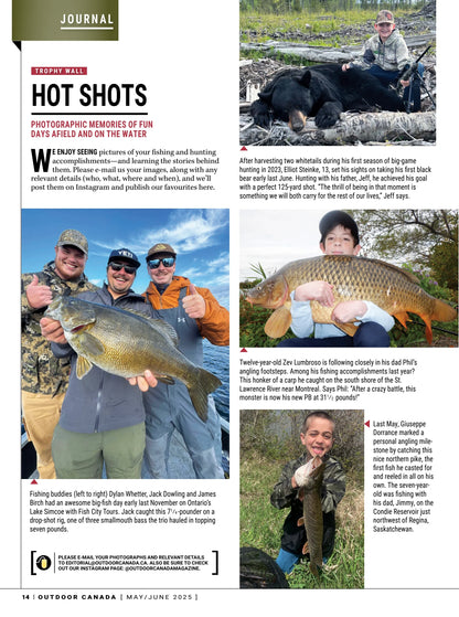 Outdoor Canada - Spring 2025: New Hunting Guns & Gear, Boat Guide Essentials, Lake Trout Opener Tips, Best Baits For Big Bears, Deep-Woods Gobbler Tactics For Turkey Hunters, Walleye Fishing & More!