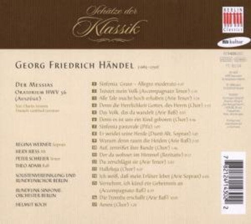 Handel / Adam / Schreier - Messiah: Excerpts - Music CD