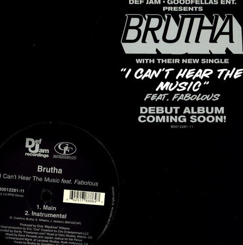 Brutha - I Can't Hear Music (x2) - Vinyl Record