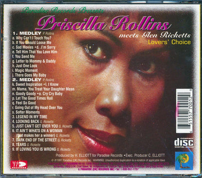 Priscilla Rollins Meets Glen Ricks In Lovers Choice Music CD