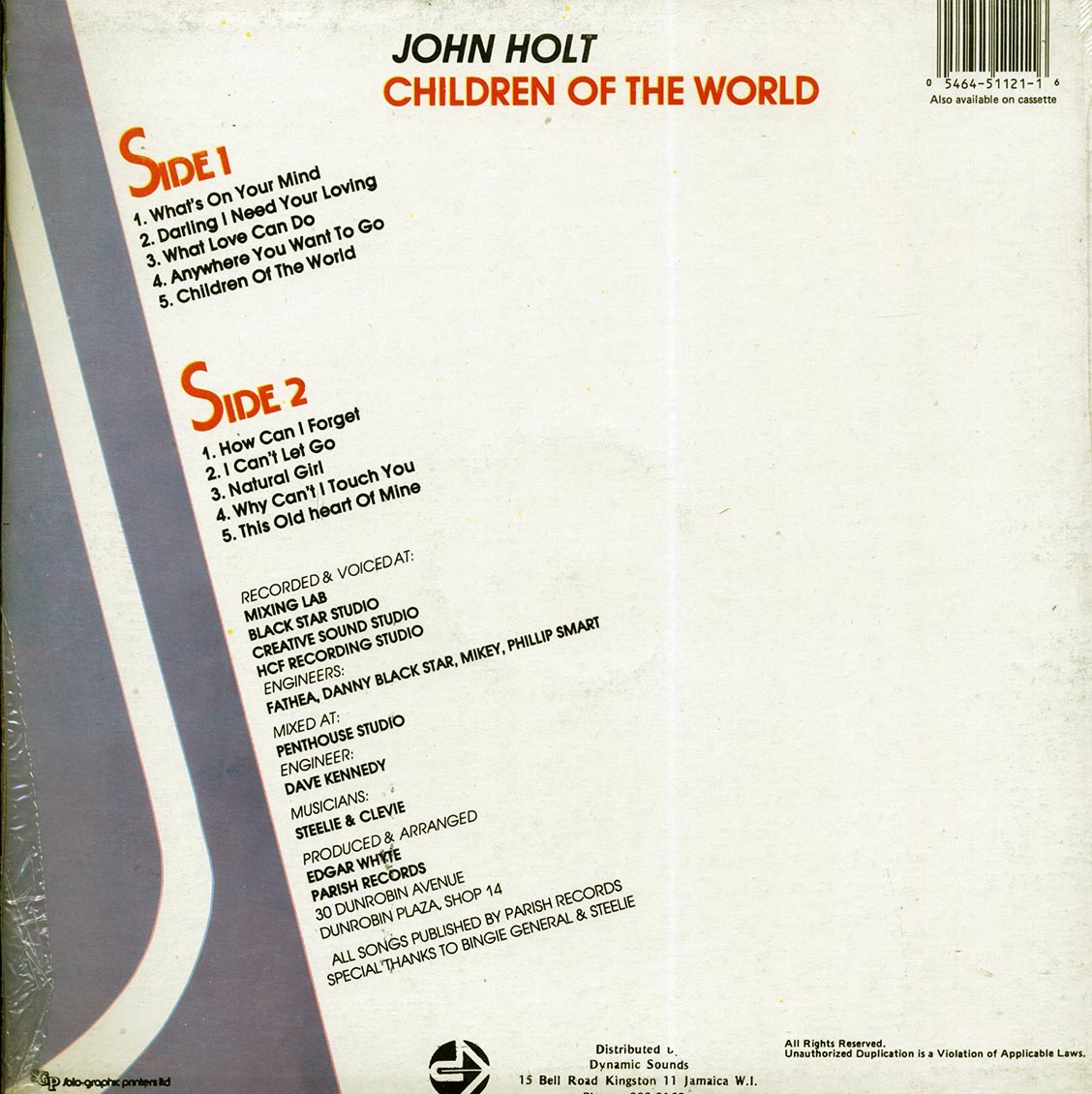 John Holt - Children Of The World Vinyl Record