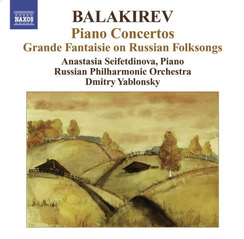 the album cover for Anastasia Seifetdinova - Piano Concertos / Grande Fantasie on Russian Folk