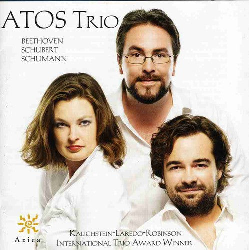 the album cover for Atos Trio - Atos Trios: Beethoven-Schubert-Schumann