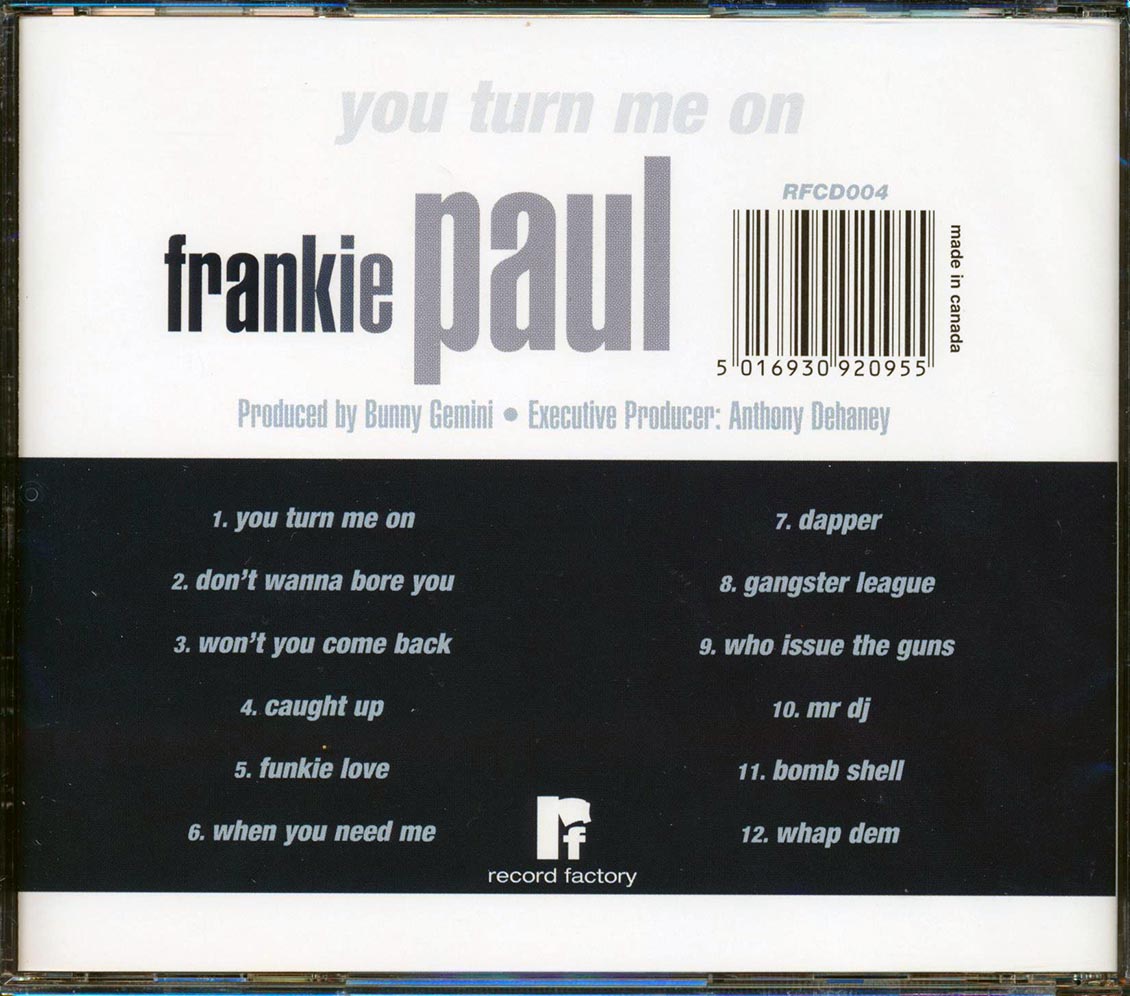 Frankie Paul - You Turn Me On Music CD