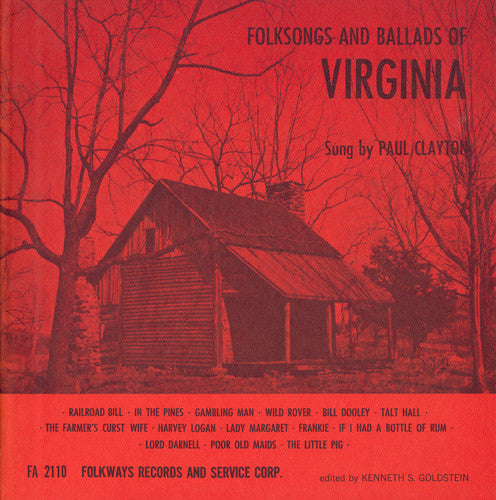 Clayton,paul - Folksongs And Ballads Of Virginia - Music CD