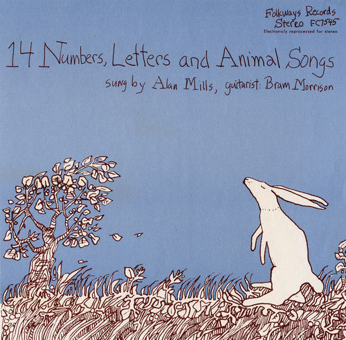 the album cover for Alan Mills - 14 Numbers, Letters, and Animal Songs