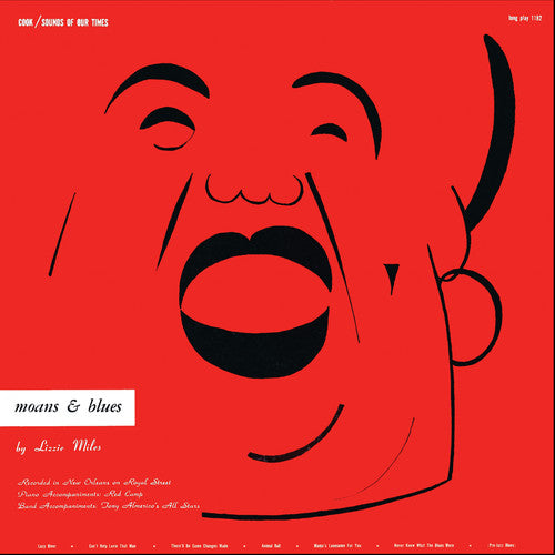 the album cover for Lizzie Miles - Moans and Blues