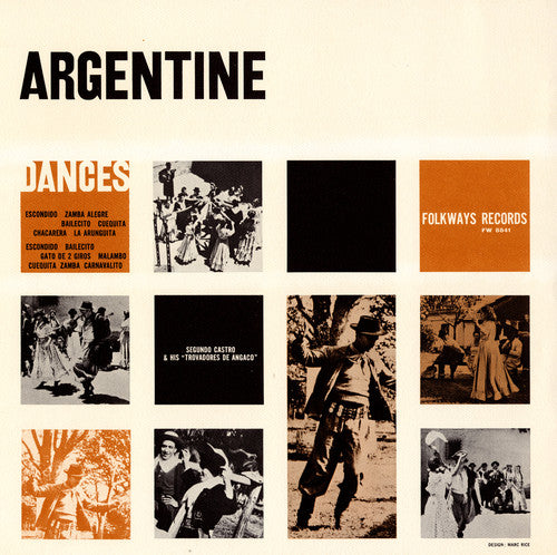 the album cover for Segundo Castro - Folk Dances and Dance Songs of Argentina