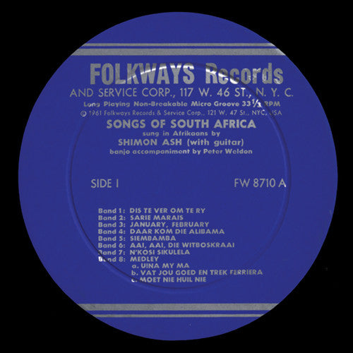 Ash,shimon - Songs Of South Africa: Sung In Afrikaans - Music CD