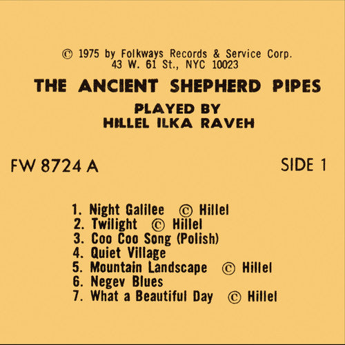 Raveh,hillel Ilka - The Ancient Shepherd Pipes - Music CD