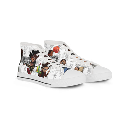 The Boondocks Huey Vs Riley Men's High Top Sneakers