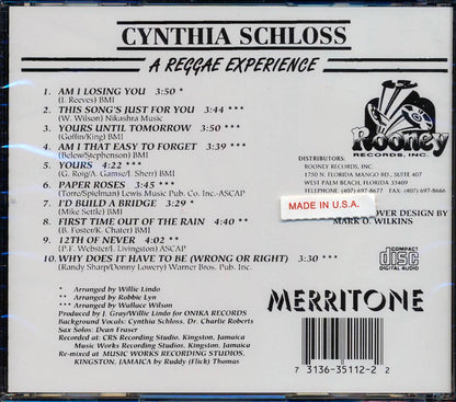 Cynthia Schloss - A Reggae Experience Music CD