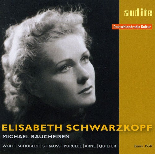 the album cover for Wolf/Schubert/Strauss - Elisabeth Schwarzkope
