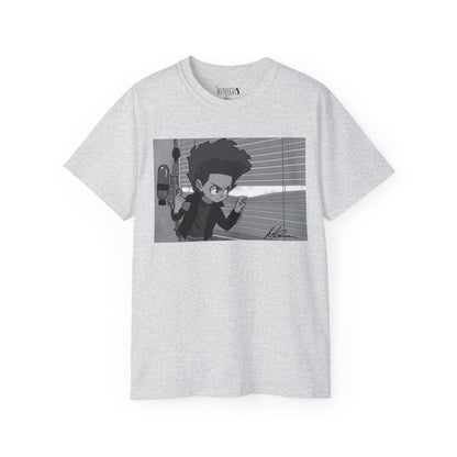 The Boondocks - Huey Packing Heat Black And White Eco Mens T Shirt