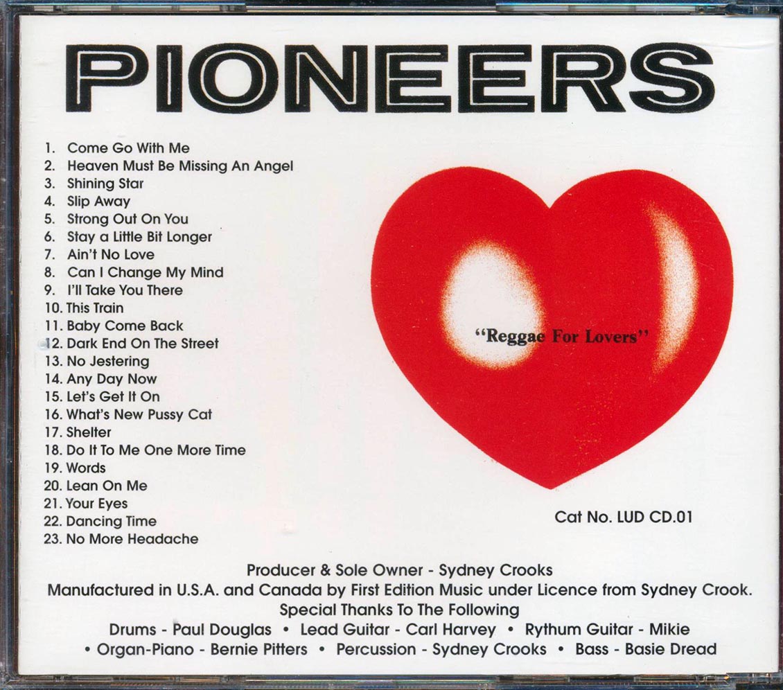 Pioneers - Reggae For Lovers Music CD