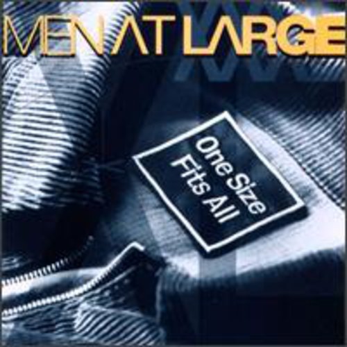 the album cover for Men At Large - One Size Fits All