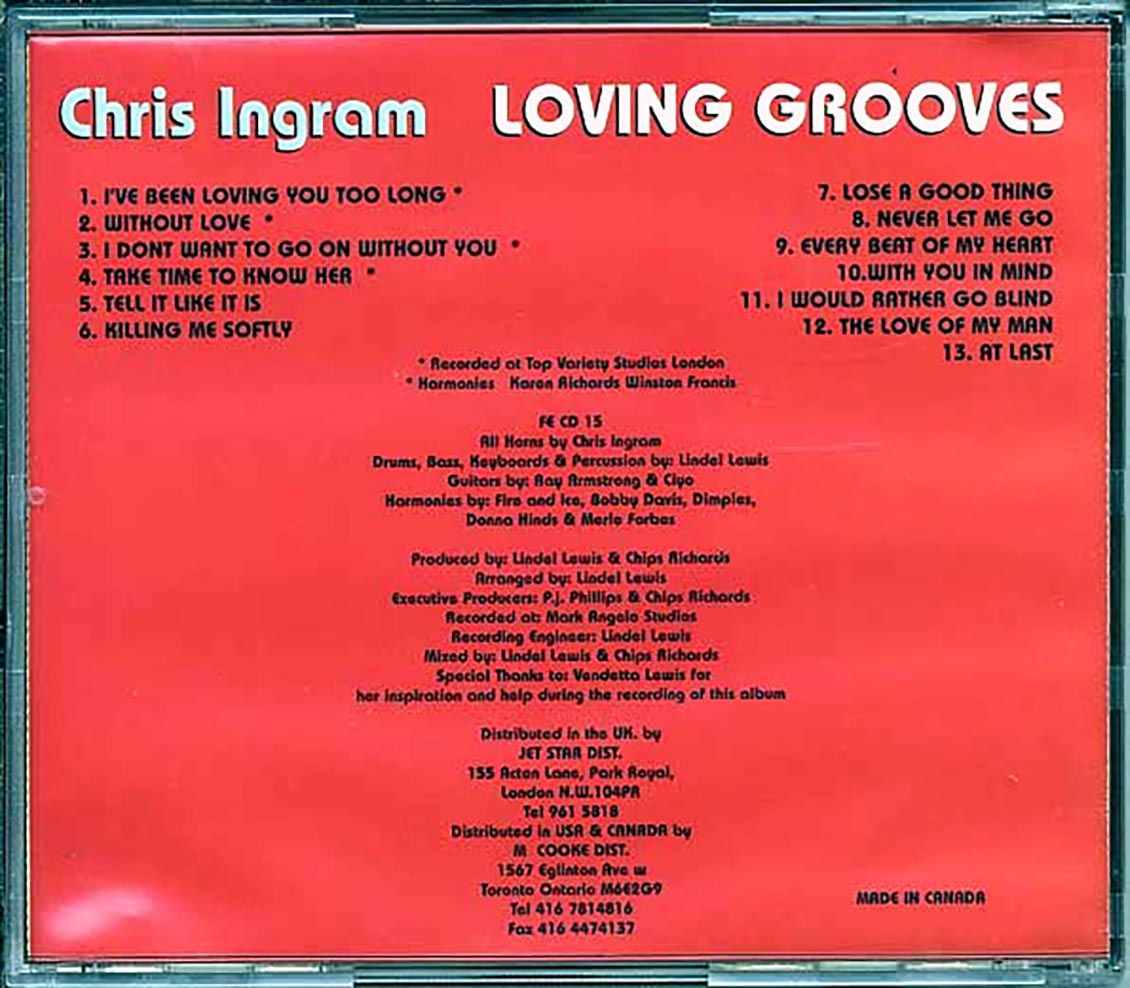 Chris Ingram - Loving Grooves Music CD