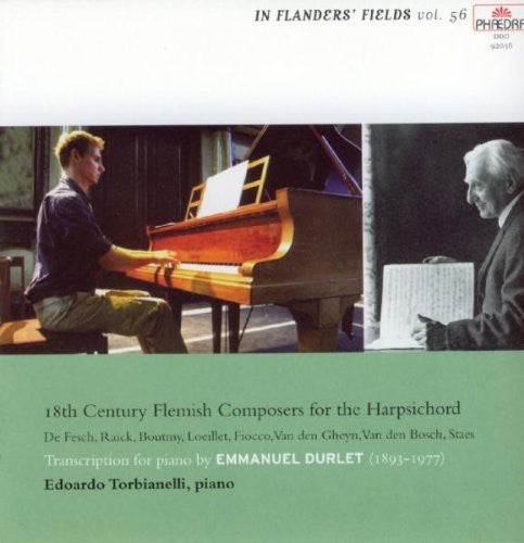 the album cover for W. De Fesch - 18th Century Flemish Composers for the Harpsichord