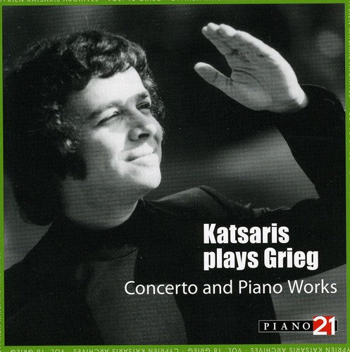 the album cover for Cyprien Katsaris - Katsaris Plays Grieg: Concerto & Piano Works