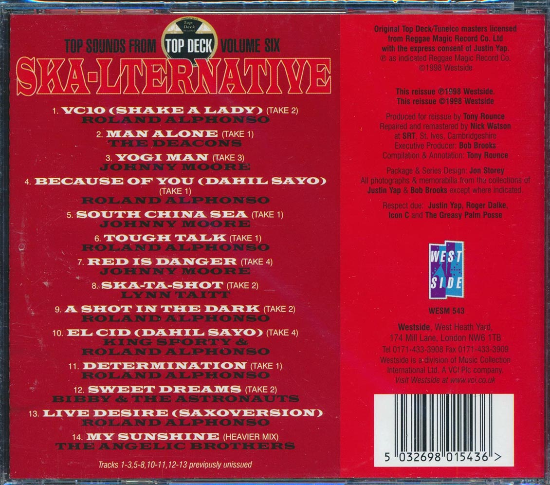 Roland Alphonso, Johnny Moore, Etc. - Skalternative: Top Sounds From Top Deck #6 Music CD