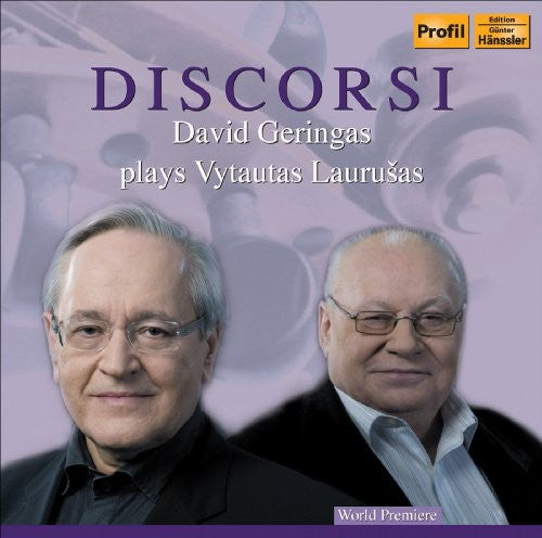 the album cover for R. Rachmaninov - Laurusas, V. : Discorsi: David Geringas Plays