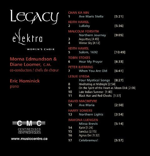 the album cover for Vancouver Elektra Women's Choir - Legacy / Various