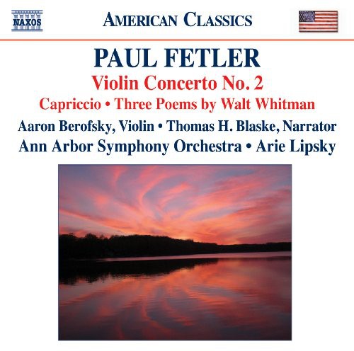 the album cover for Arie Lipsky - Violin Concerto No 2: Capriccio Three Poems Walt